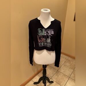 The Beatles Cropped Long Sleeve Shirt